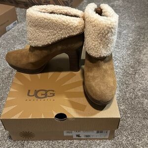Ugg Dandylion Wooden Heel w/Platform and Sheepskin